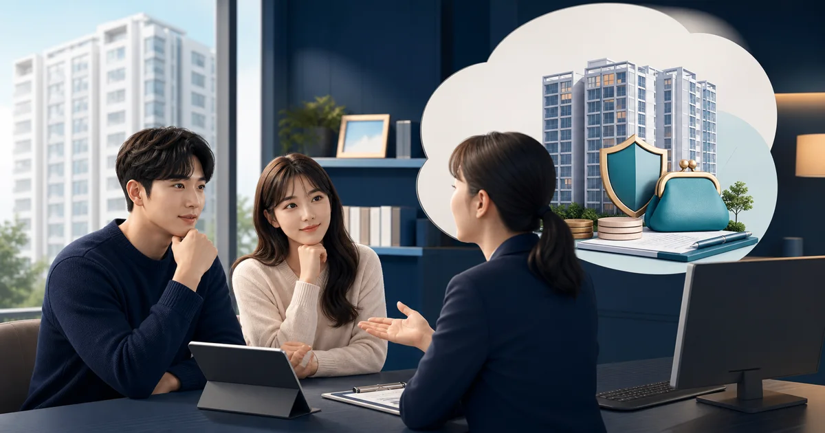 임대아파트 보증금담보대출을 상담하는 임차인