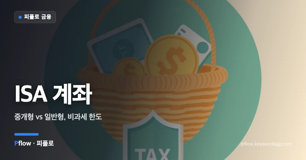ISA 계좌의 두 유형을 비교하는 금융 일러스트