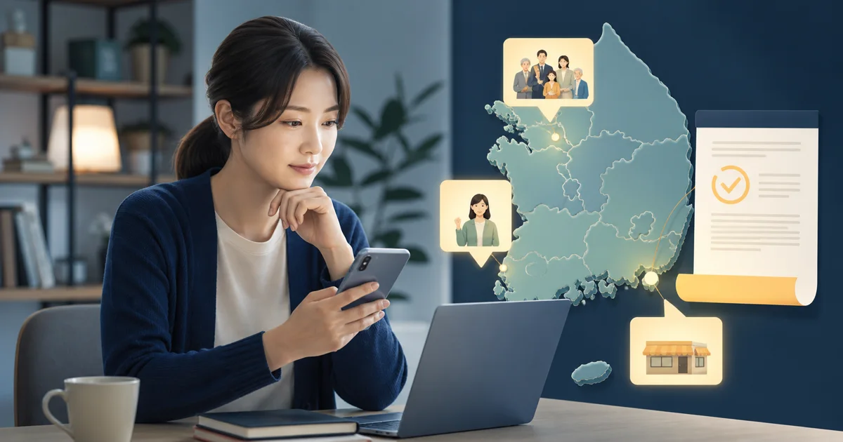 지역 지원금 대상 여부를 확인하는 주민
