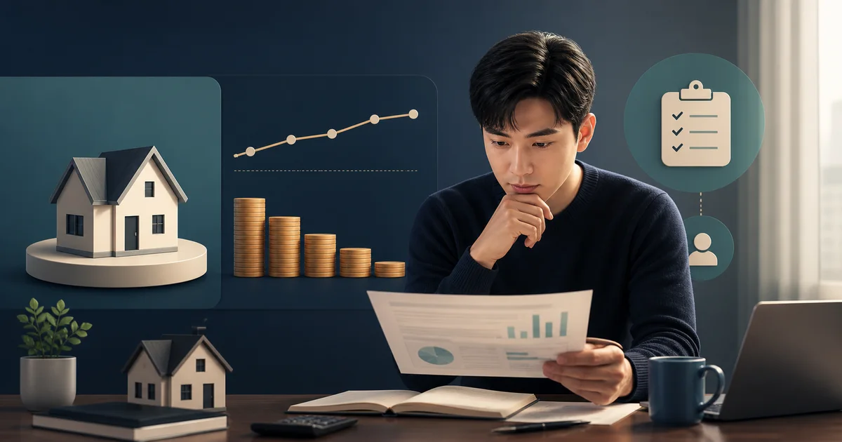 새도약론 고정금리와 변동금리 상환 부담을 비교하는 모습