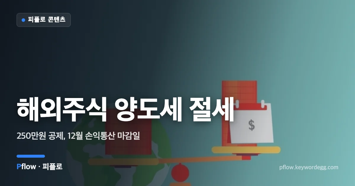 12월 달력 옆에 수익 동전과 손실 동전 더미를 나란히 놓아 해외주식 연말 손익통산을 표현한 일러스트