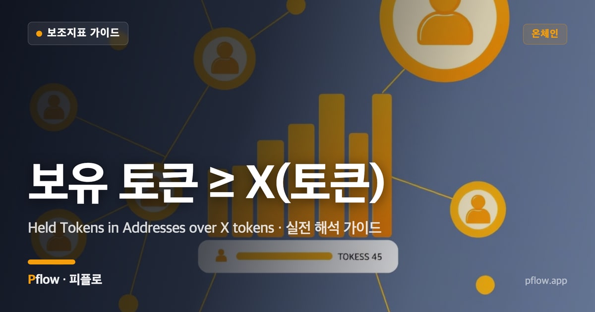 보유 토큰 ≥ X(토큰)(Held Tokens in Addresses over X tokens) 보는법 — 온체인 지표 가이드