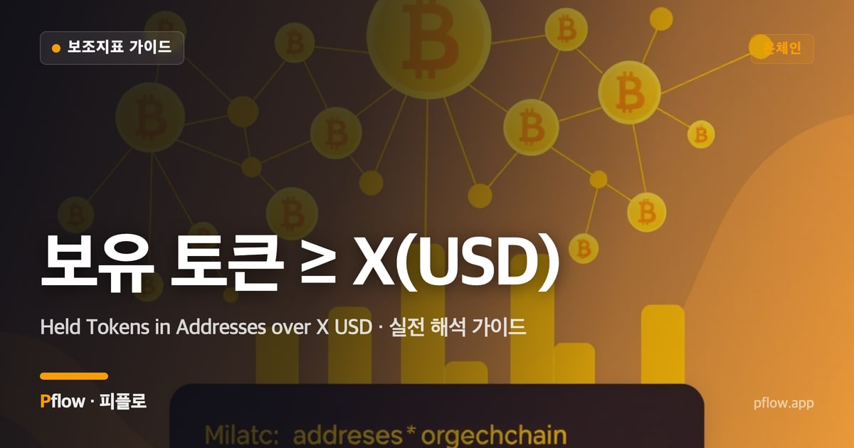 보유 토큰 ≥ X(USD)(Held Tokens in Addresses over X USD) 보는법 — 온체인 지표 가이드