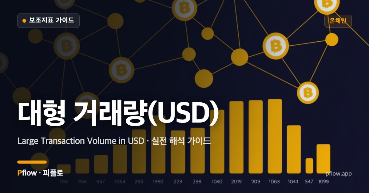 대형 거래량(USD)(Large Transaction Volume in USD) 보는법 — 온체인 지표 가이드