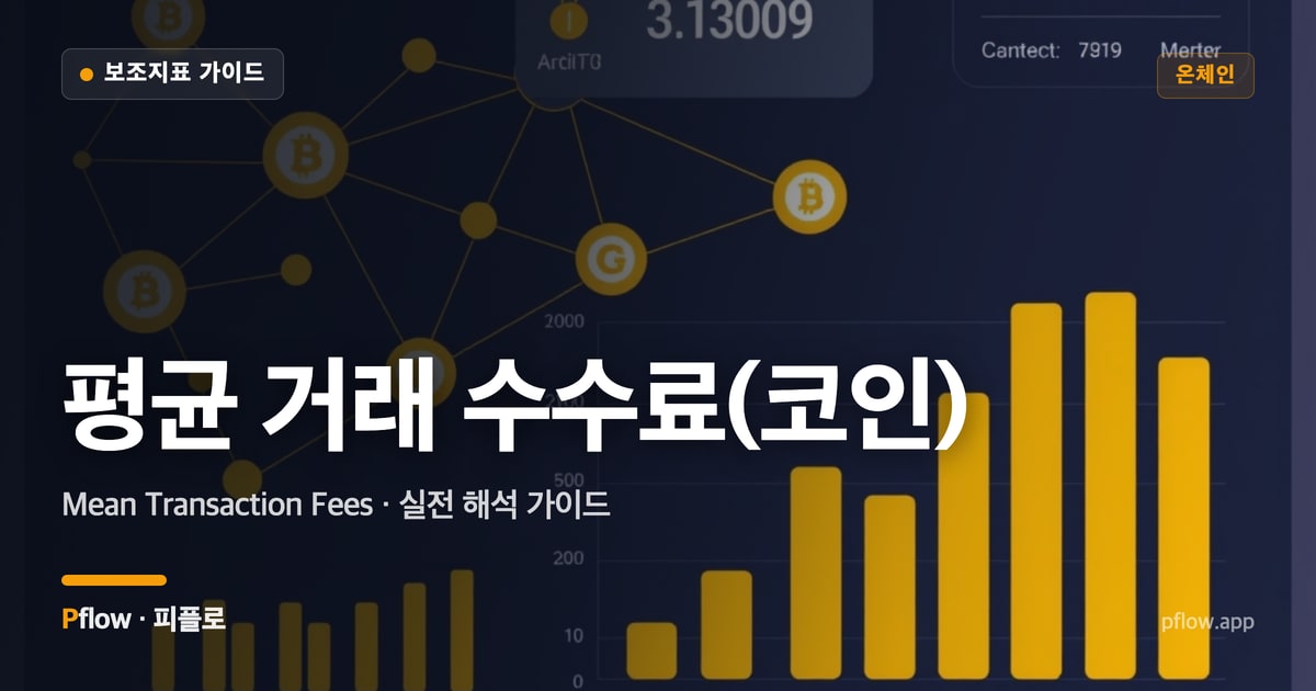 평균 거래 수수료(코인)(Mean Transaction Fees) 보는법 — 온체인 지표 가이드