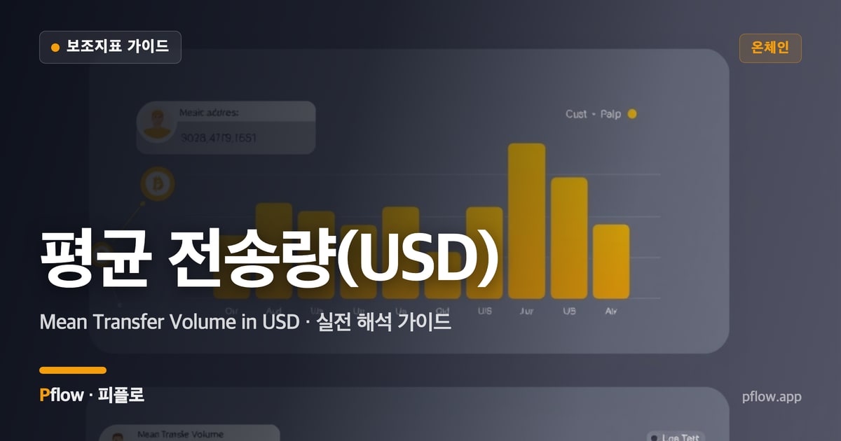 평균 전송량(USD)(Mean Transfer Volume in USD) 보는법 — 온체인 지표 가이드