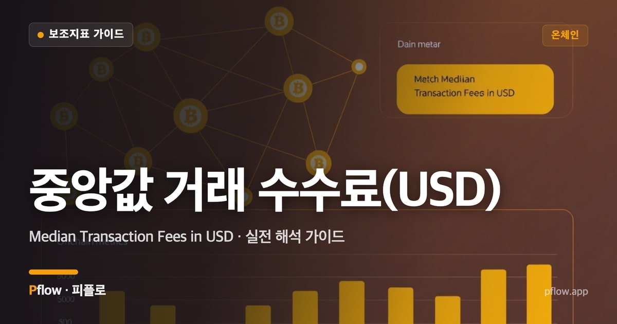 중앙값 거래 수수료(USD)(Median Transaction Fees in USD) 보는법 — 온체인 지표 가이드