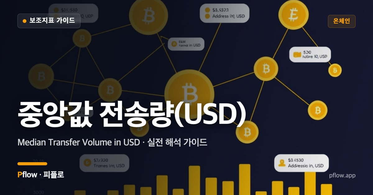 중앙값 전송량(USD)(Median Transfer Volume in USD) 보는법 — 온체인 지표 가이드