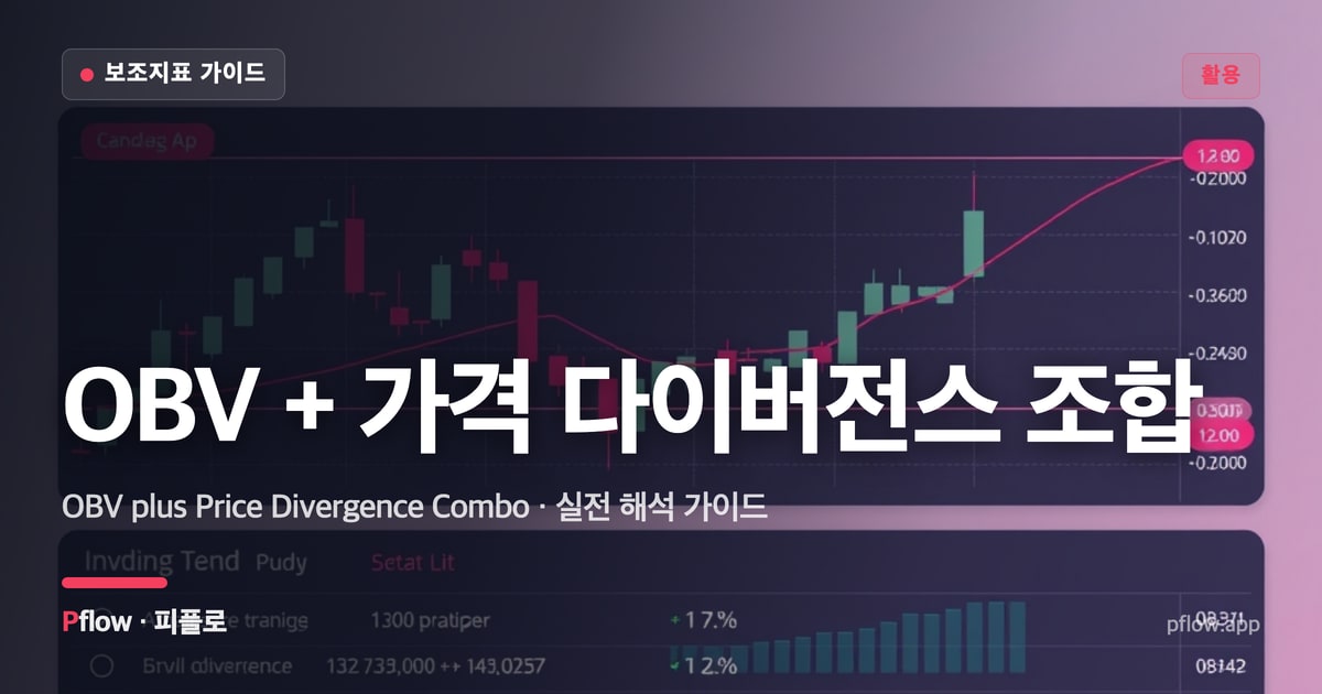 OBV + 가격 다이버전스 조합(OBV plus Price Divergence Combo) 보는법 — 활용 지표 가이드