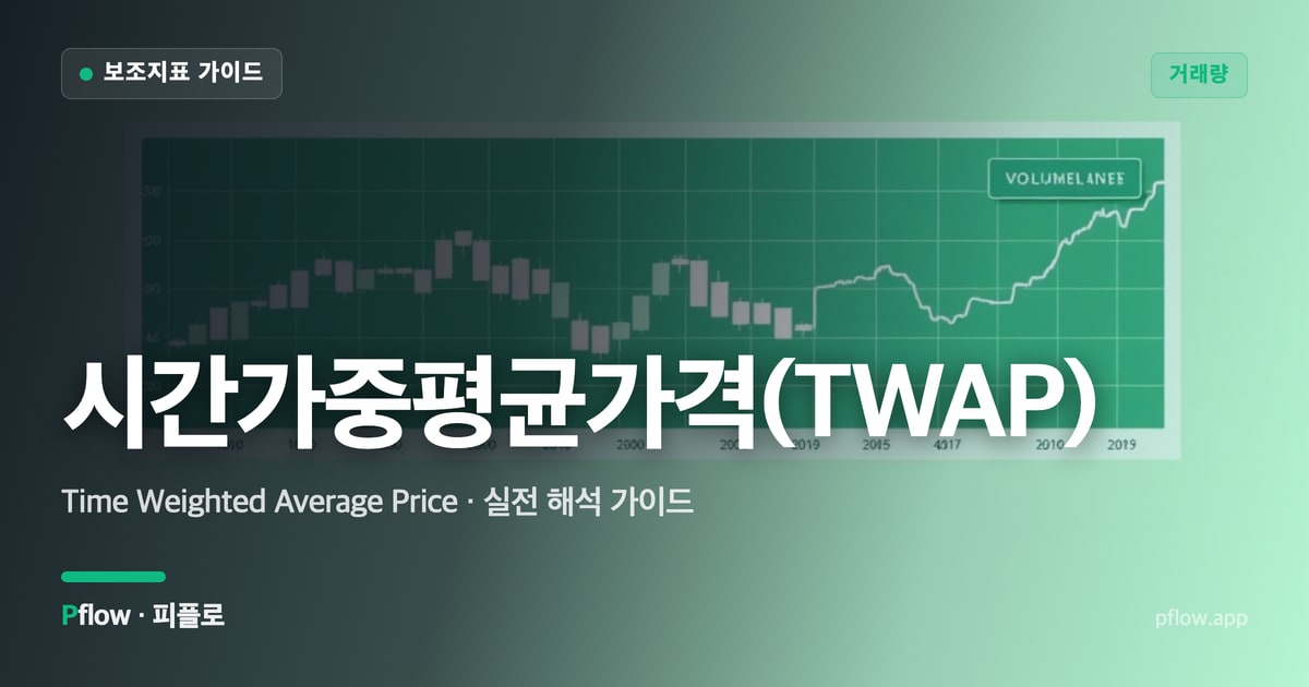 시간가중평균가격(TWAP)(Time Weighted Average Price) 보는법 — 거래량 지표 가이드